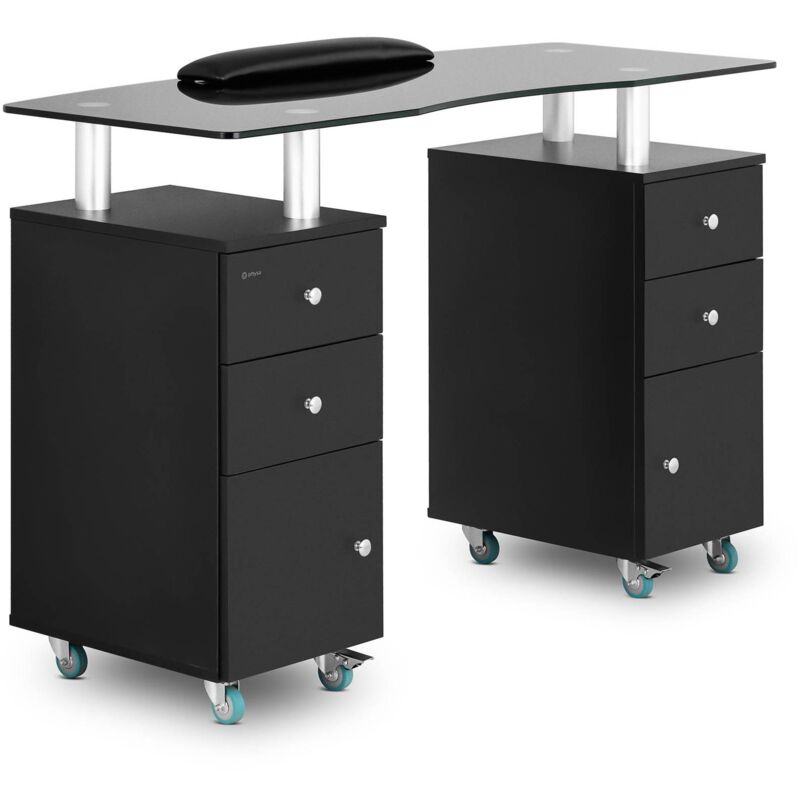 Table De Manucure Soin Des Ongles Mobile Pour Salon Institut Onglerie 4 Tiroirs