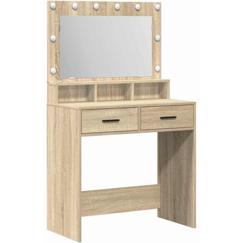 Coiffeuse Chêne sonoma 79 x 41 x 135 cm Bois d'ingénierie Vidaxl
