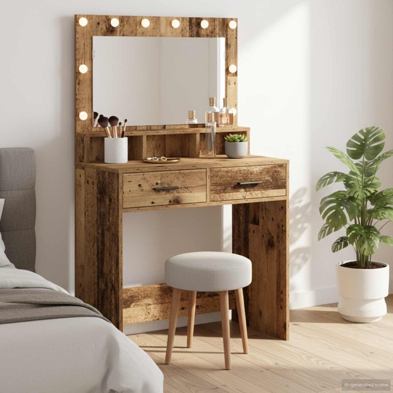 Coiffeuse Bois ancien 79 x 41 x 135 cm Bois d'ingénierie