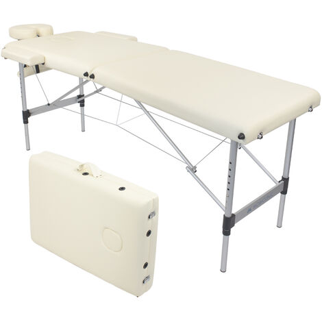 Table de massage pliante Kinesithérapie Portable 186x60 cm Aluminium Revêtement similicuir Light Mobiclinic
