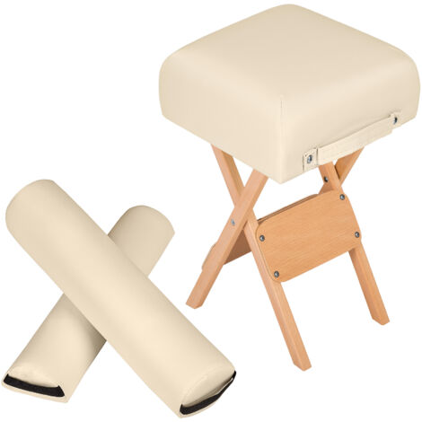 Table de massage portable pliante en cuir synthétique beige