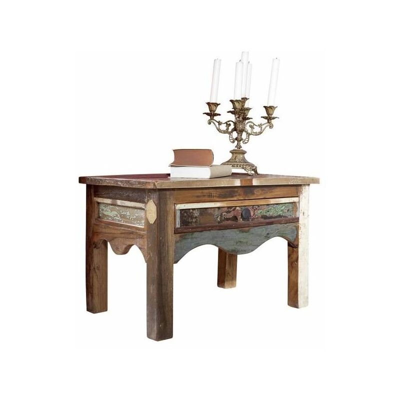 Table de nuit 60x40 Bois de récupération laqué Multicolore NATURE OF SPIRIT 44