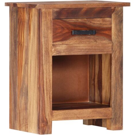 Table de nuit chevet commode armoire meuble chambre 40 x 30 x 50 cm bois de sesham massif