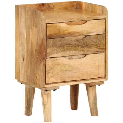 Table de nuit chevet commode armoire meuble chambre bois de manguier massif 40 x 30 x 59 5 cm