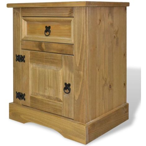 Table de nuit chevet commode armoire meuble chambre meuble de chevet pin mexicain gamme corona 53 x 39 x 67 cm