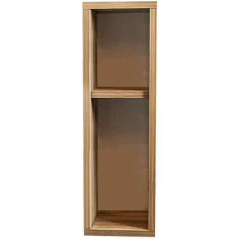 Table de Nuit en Pin, Design Épuré avec Étagères, 20x65 cm, Pour Chambre à Coucher ou Salon
