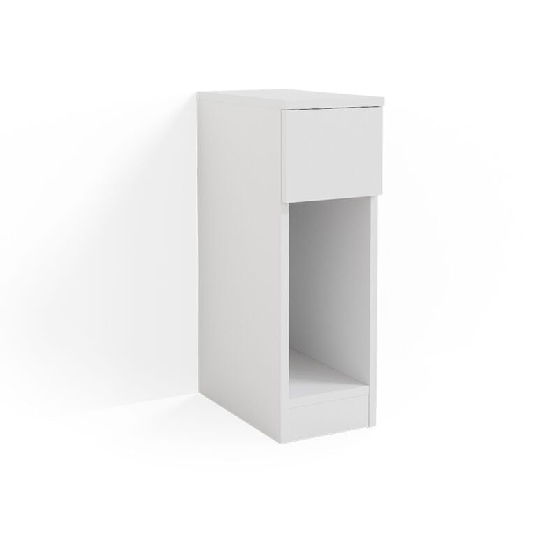 Vicco - Table de chevet Enton, Blanc, 20 x 59.5 cm