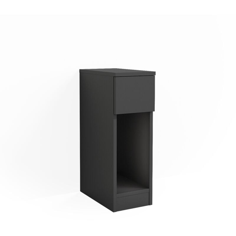 Table de chevet Enton, Noir, 20 x 59.5 cm Vicco