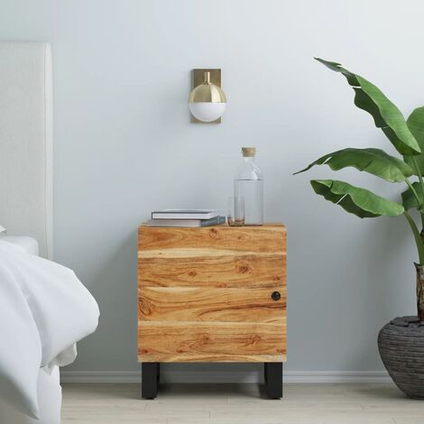 Table de nuit - Moderne Table de chevet 40x33x46 cm Bois d'acacia massif FR43573
