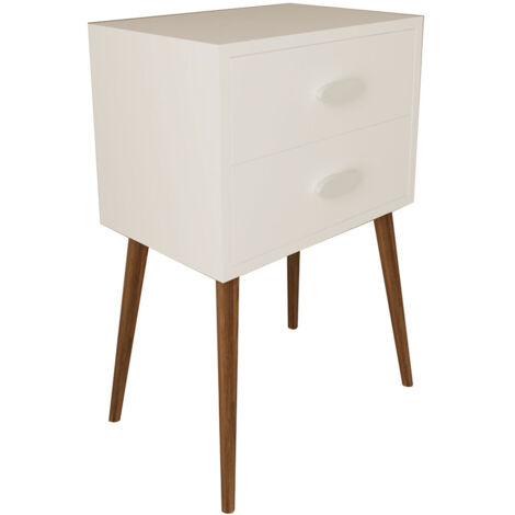 Table de nuit Singol H. 70 x L. 45 x P. 30 cm Blanc