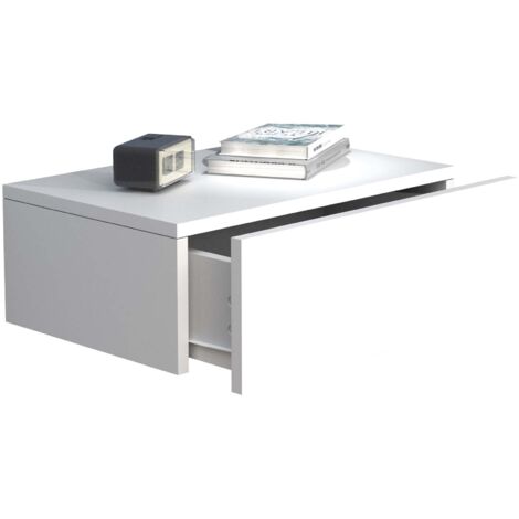 Table de nuit Usal H. 15 x L. 45 x P. 30 cm Blanc