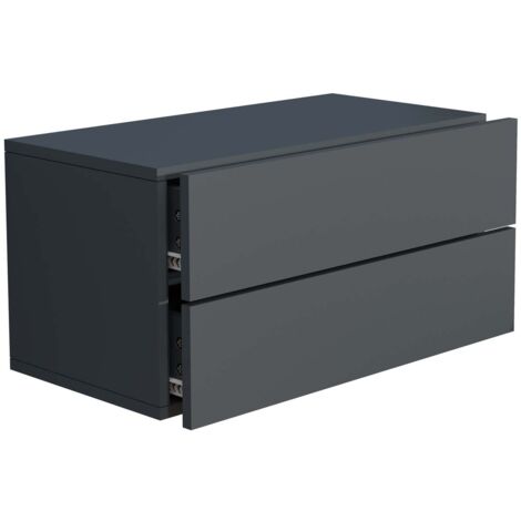 Table de nuit Usal H. 30 x L. 60 x P. 32 cm Anthracite