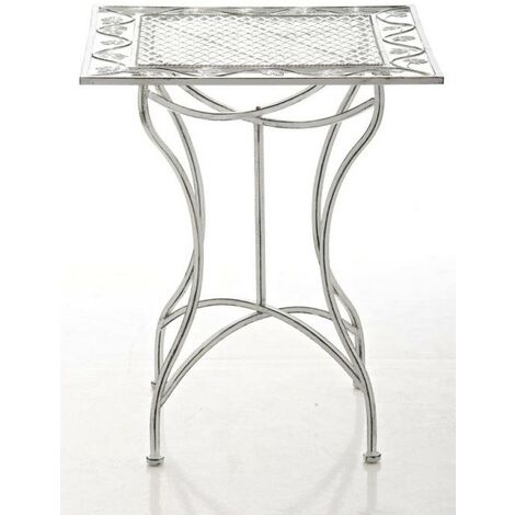 Table de patio Bon Ton Chic avec motifs inspirant diverses couleurs colore : Blanc antique