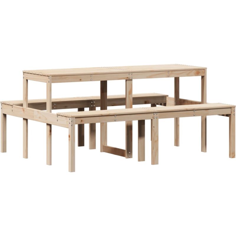 Vidaxl - Table de pique-nique 160x134x75 cm bois massif de pin