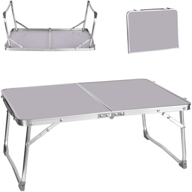 Table de pique-nique en aluminium léger, table de lit pour ordinateur portable, table de tour portable, adaptée pour pique-nique / camping ou