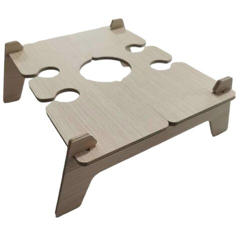 Table de pique-nique pliante en bois avec porte-verres, table ronde pliable ---