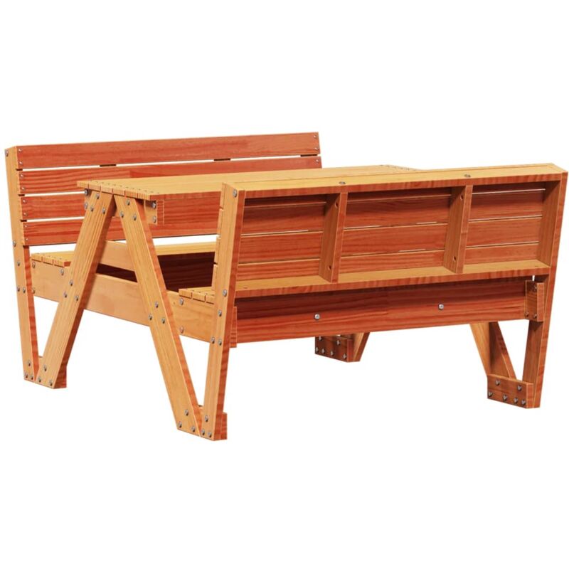 Vidaxl - Table de pique-nique pour enfants cire marron bois massif pin