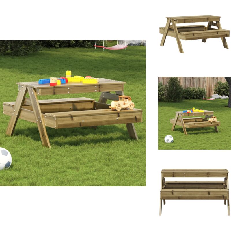 Vidaxl - Table de pique-nique pour enfants bois de pin imprégné - Table De Pique-nique - Table Enfant - Mobilier De Jardin - Table Extérieure - Bois
