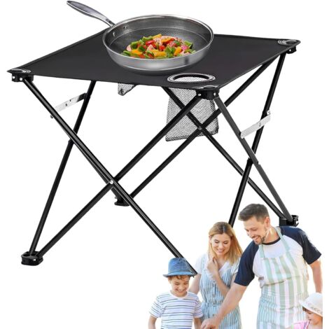 Table de Plage Pliable pour Sable avec 2 Porte-, Accessoires