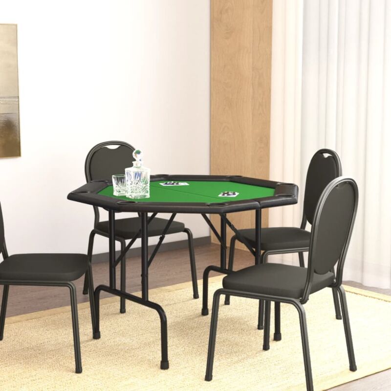 Vidaxl - Table de poker pliable 8 joueurs Vert 108x108x75 cm