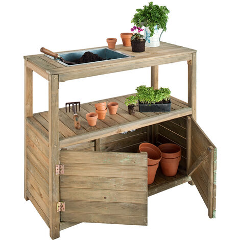 Table préparation avec portes CL3 | 100 x 45 cm