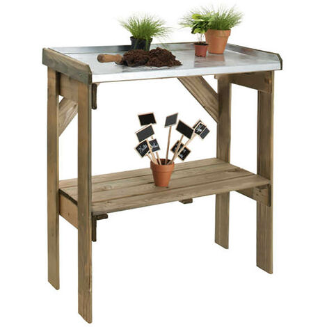 Table de préparation en zinc | 83 x 40 cm