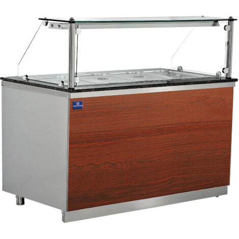 Table De Préparation Réfrigérée Avec 2 Portes Et Vitre Vertical, 3X GN 1/1, 0°/+10°C - Mastro