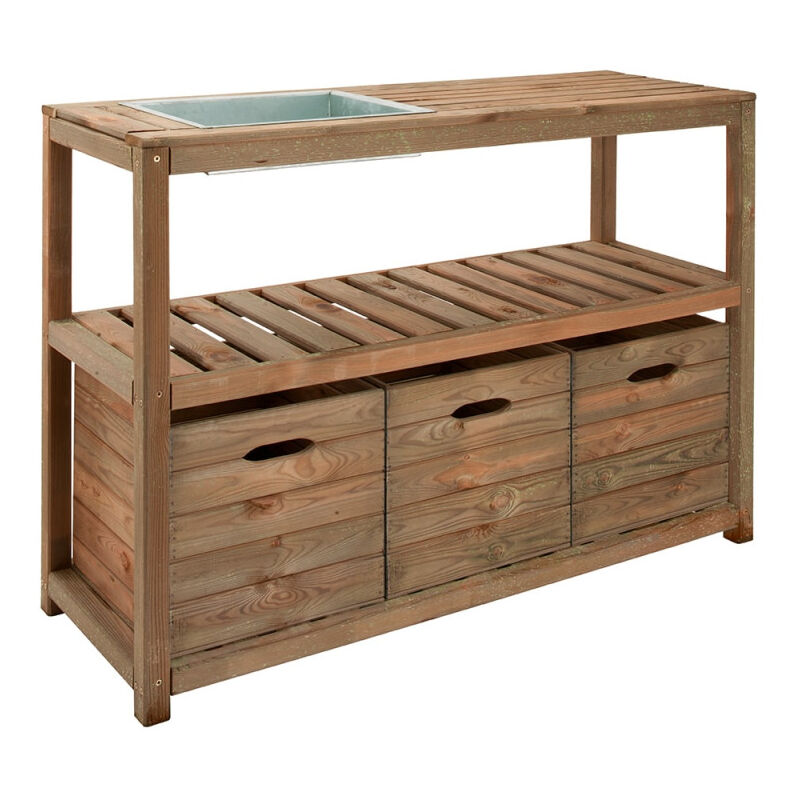 Burger - Table de rempotage 3 bacs de rangement