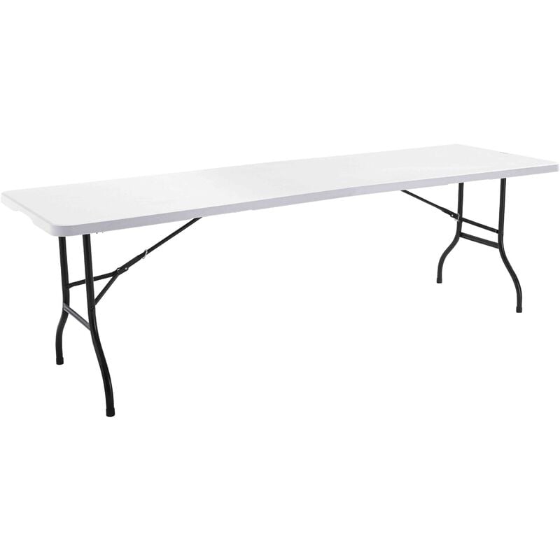 Oviala - Table de réception avec pieds pliants 240 cm - Blanc