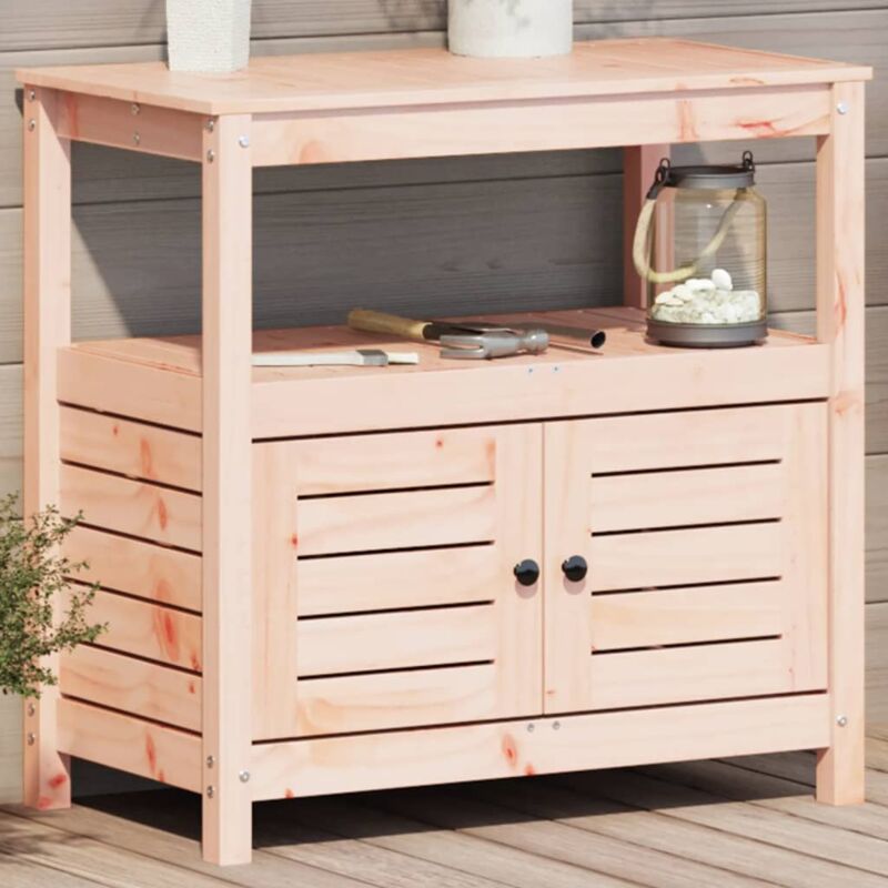 Vidaxl - Table de rempotage avec étagères bois massif de douglas