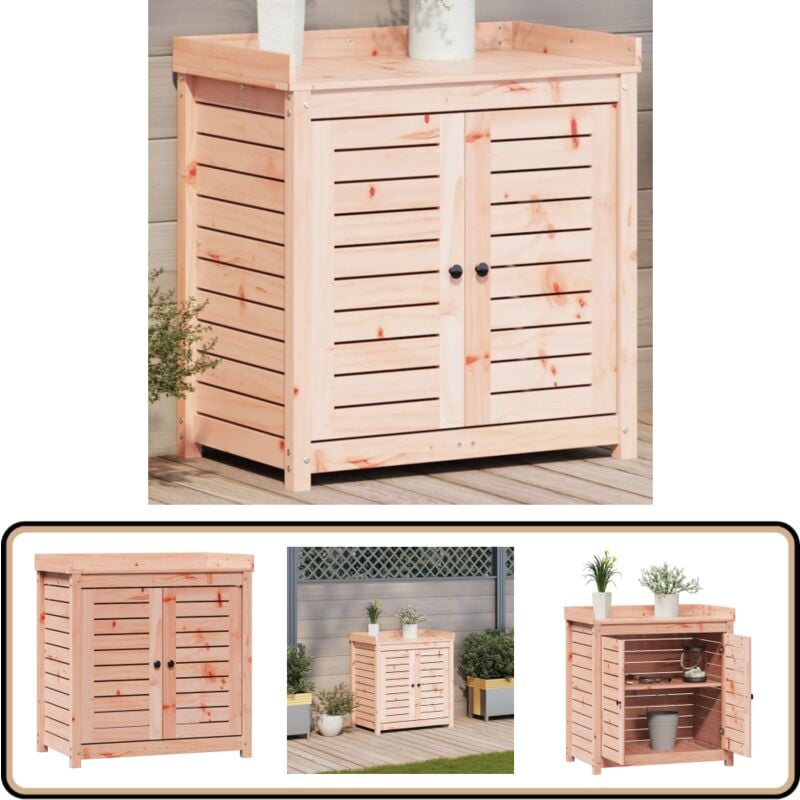 Vidaxl - Table de rempotage avec étagères bois massif de douglas - Table De Plantation - Meuble De Jardin - Jardinerie - Support Plante - Étagère