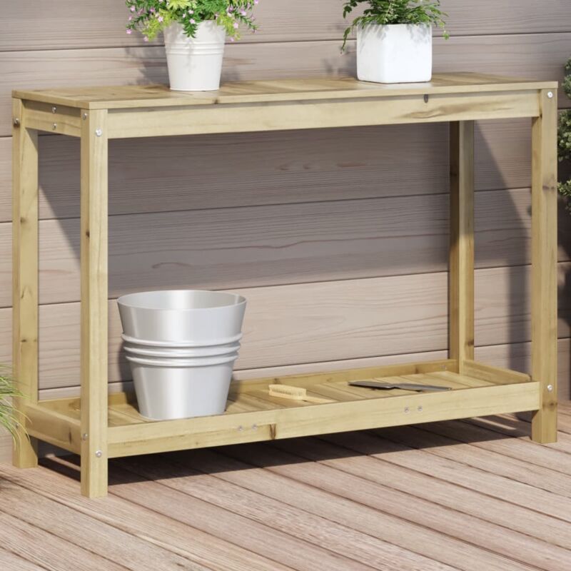 Vidaxl - Table de rempotage avec étagère 108x35x75 cm bois pin imprégné