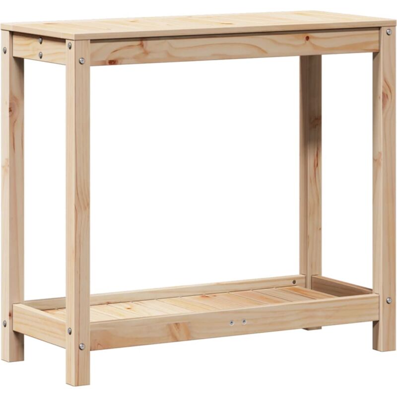 Vidaxl - Table de rempotage avec étagère 82,5x35x75cm bois massif de pin