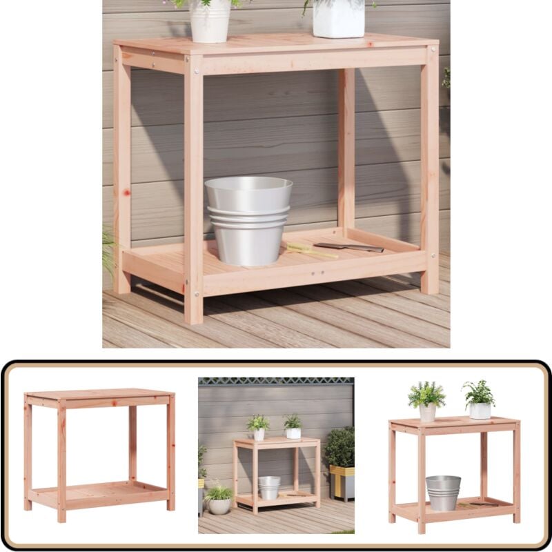 Vidaxl - Table de rempotage et étagère 82,5x50x75 cm bois massif douglas - Table De Rempotage - Meuble De Jardin - Étagère De Jardin - Support Plante