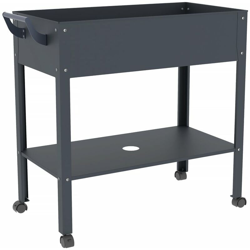 Habitat Et Jardin - Table de rempotage 'Hibiscus' - 82 x 43 x 83 cm - Anthracite