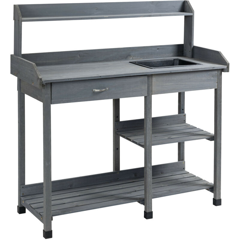 MH - Table de rempotage multi-équipée sara grise