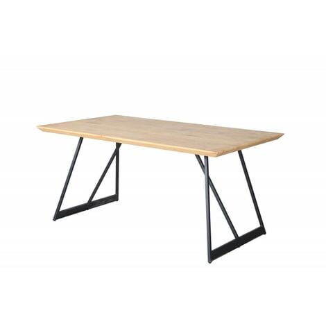 Pied de table patte d'araignée en métal noir Mads 180 x 90 cm