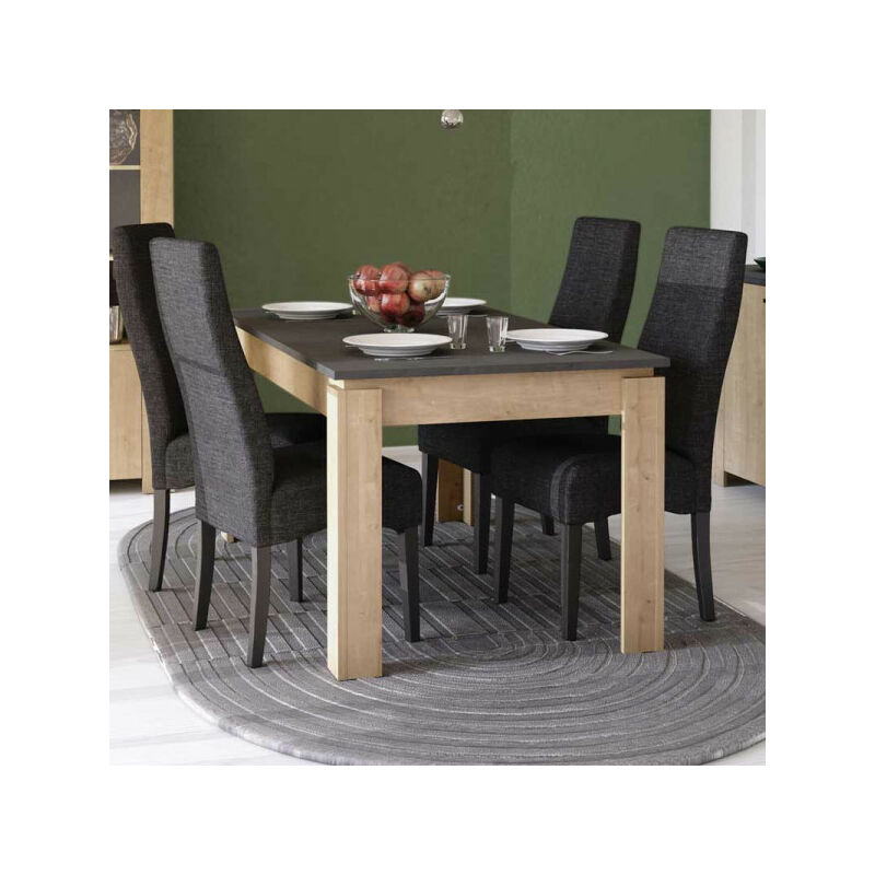 Table de repas 170 cm Chêne/Béton ciré - stinau - l 170 x l 90 x h 77 cm