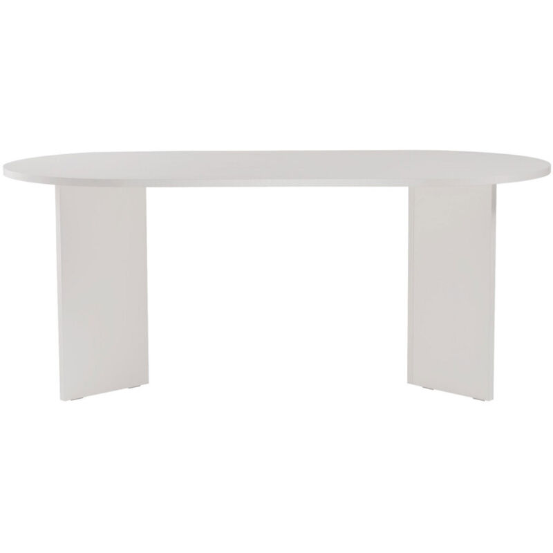 M&S – Table de salle à manger ovale 8 personnes en bois mélaminé – Dimensions 180x89,5cm – Design moderne avec pieds en V M&S – Table de salle à manger ovale 8 personnes en bois mélaminé – Dimensions 180x89,5cm – Design moderne avec pieds en V