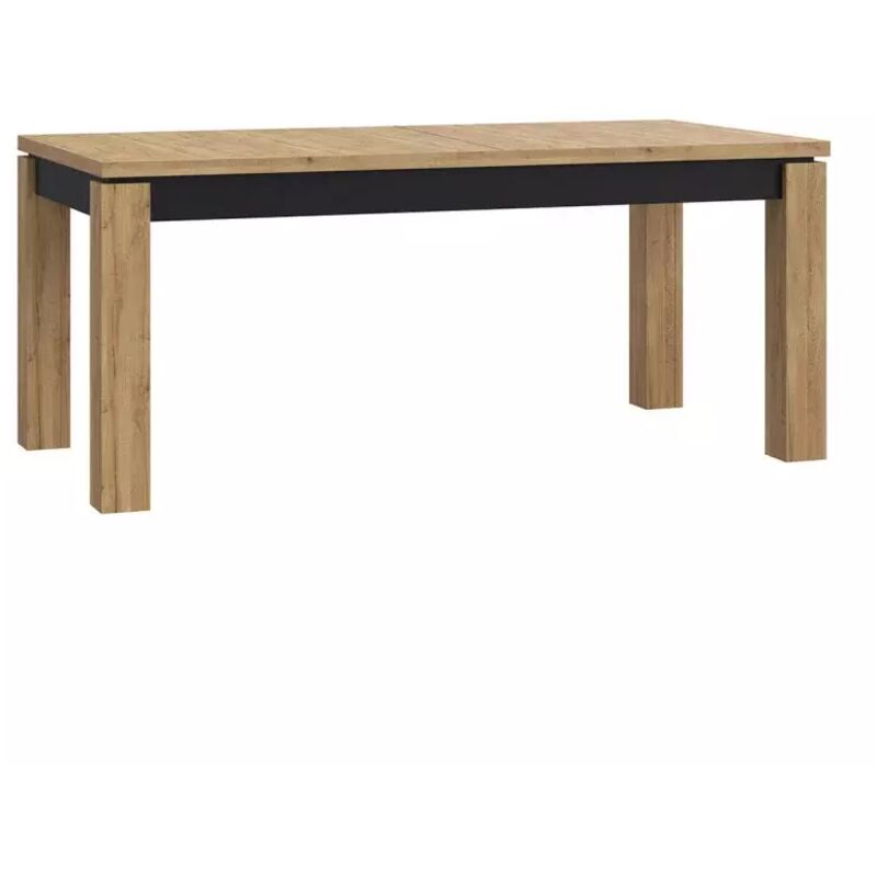 Table de repas extensible 180 à 226 cm décor chêne et noir mat - farm