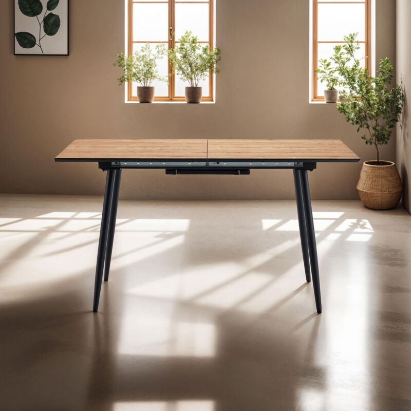 M&s - Table de repas extensible style scandinave 120-160x80x75 cm - scandi