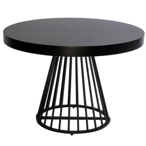 Table de Repas Extensible "Virginia" 110-260cm Noir