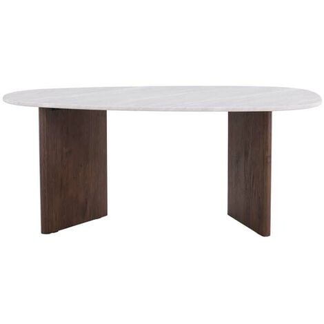 EBUY24 Table de repas ovale 180 x 90 cm Grönvik