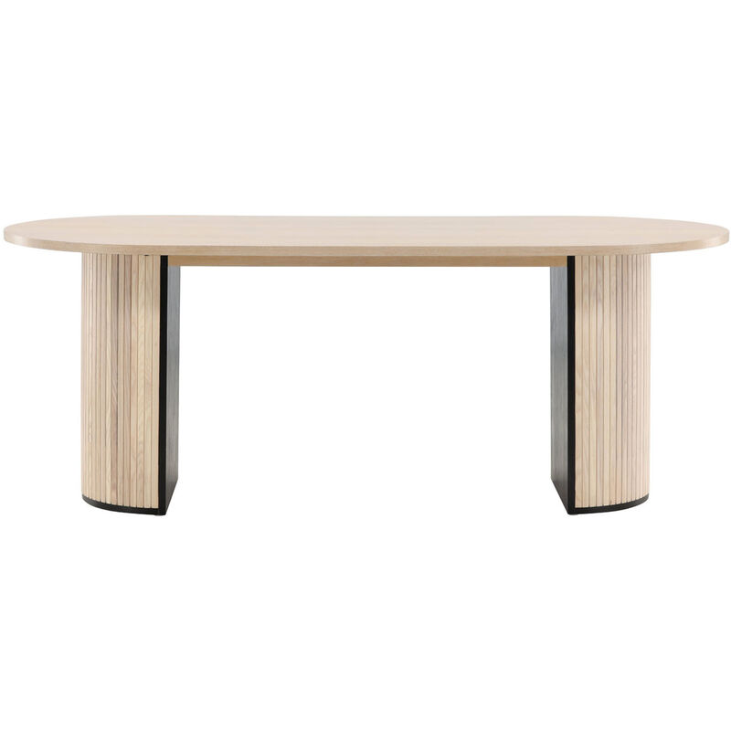 Bianca Table de salle à manger 90x200cm, plaqué chêne.