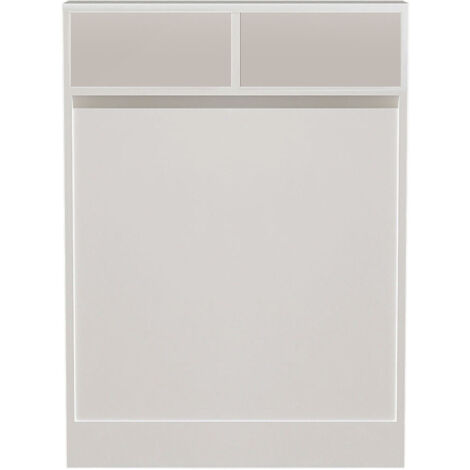 Table de repas pliable en bois "Bracked" - 70 x 15 x 96 cm - Blanc