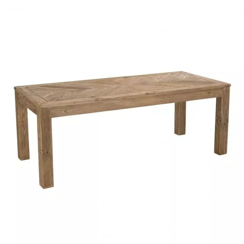 Meubletmoi - Table de repas rectangulaire 200 cm en bois massif recyclé - chalet
