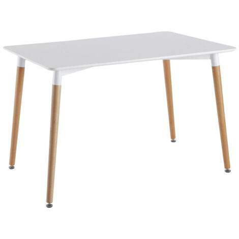 Table de Repas Scandinave "Wyoming" 115cm Blanc