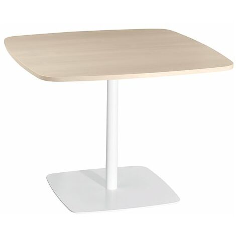 Table de réunion/restauration 4 places L 100 x P 100 cm - Tamaris - chêne clair