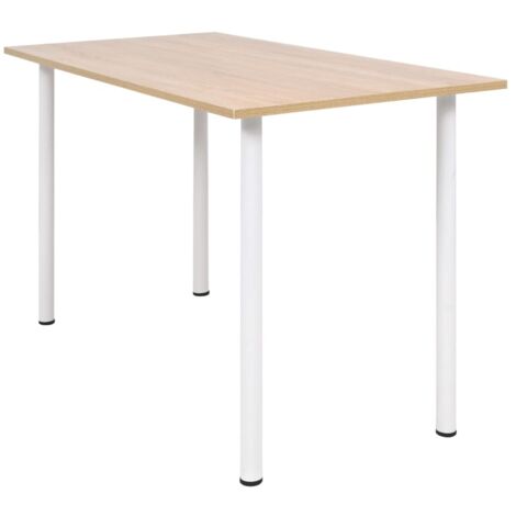 Table de salle à manger 120x60x73 cm Chêne et blanc