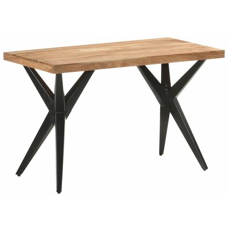 Table de salle à manger 120x60x76 Bois solide d'acacia 2